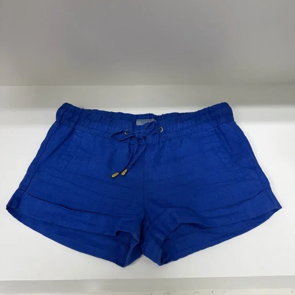 Guess Royal Blue Linen Shorts | Drawstring Waist | Size S | Like New - Picture 6 of 8